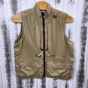 Big Pockets Fishing Vest Khaki XL Full Zip Utility Outdoor Angler Travel Vest